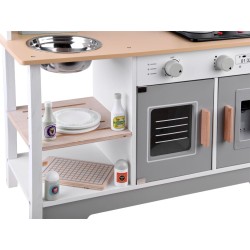 Kuchnia drewniana interaktywna + akcesoria 80x68 cm