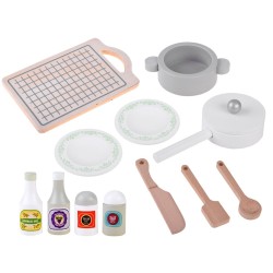 Kuchnia drewniana interaktywna + akcesoria 80x68 cm