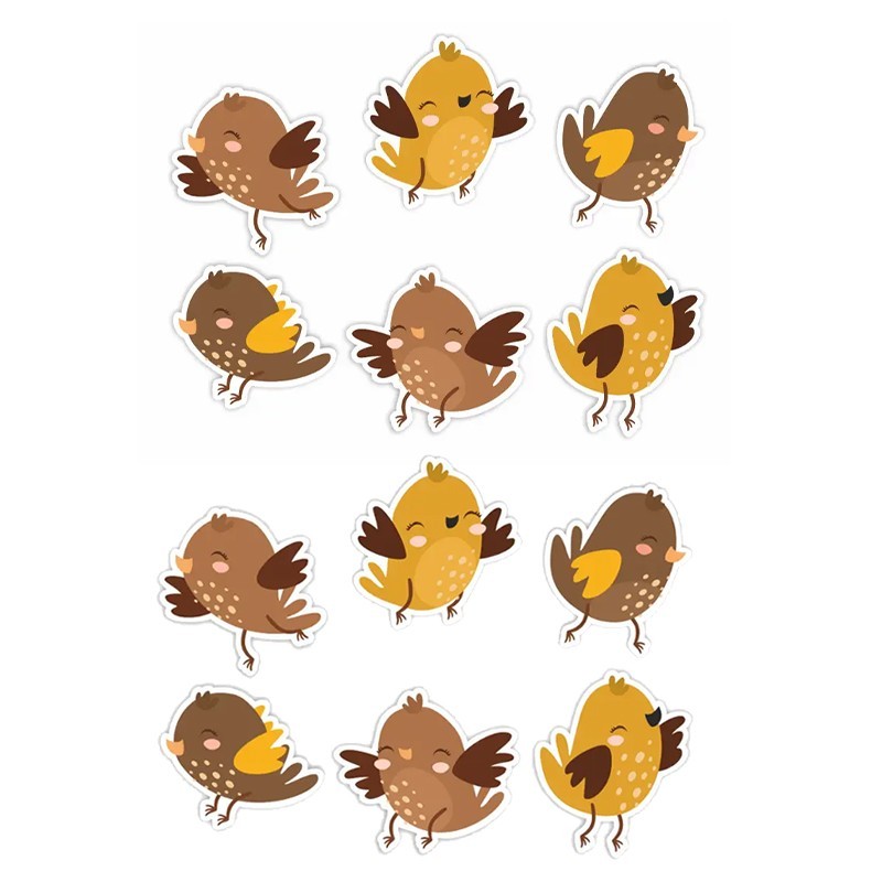 Dekoracja dwustronna - Wróble 12 elementów