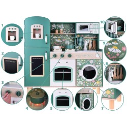 Kuchnia drewniana retro vintage 90x90 cm