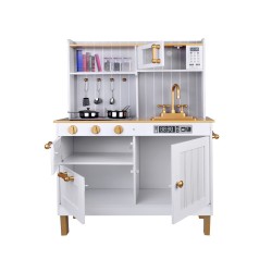 Kuchnia drewniana biała z akcesoriami 70x94 cm