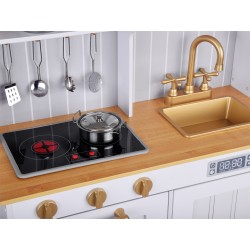 Kuchnia drewniana biała z akcesoriami 70x94 cm