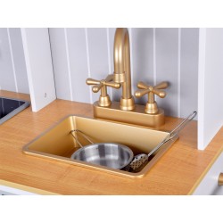 Kuchnia drewniana biała z akcesoriami 70x94 cm