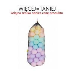 Piłki do suchego basenu 7 cm PASTELOWE - RÓŻNE ILOŚCI