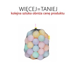 Piłki do suchego basenu 7 cm PASTELOWE - RÓŻNE ILOŚCI