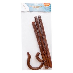 Pastorał brązowy składany