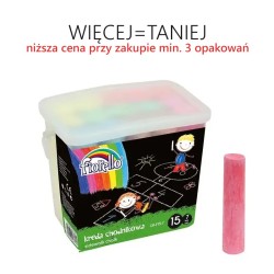 Kreda chodnikowa 7 kolorów (15 sztuk w opakowaniu)