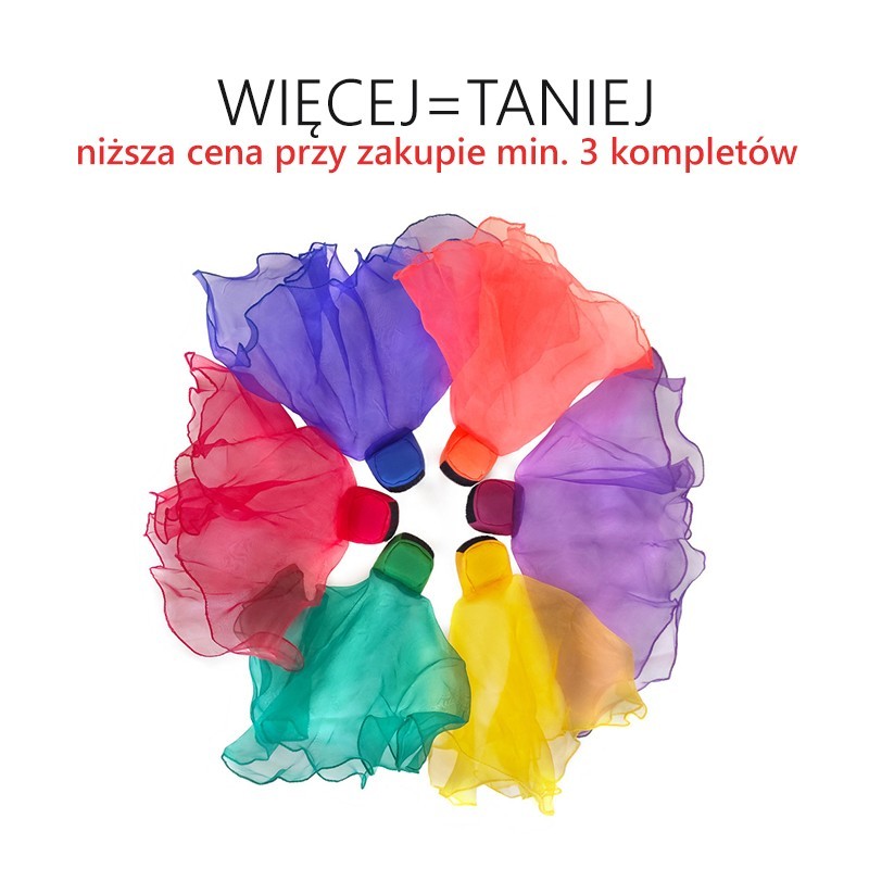 Chustka z piłeczką - 6 szt. MIX KOLORÓW