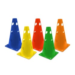 Pachołek gimnastyczny 24 cm z otworami - RÓŻNE KOLORY