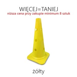 Pachołek gimnastyczny 42 cm z otworami - RÓŻNE KOLORY