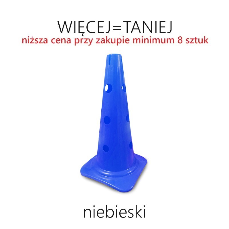 Pachołek gimnastyczny 42 cm z otworami - RÓŻNE KOLORY