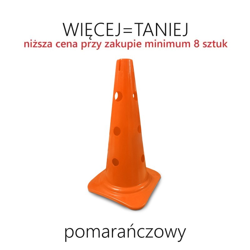 Pachołek gimnastyczny 42 cm z otworami - RÓŻNE KOLORY