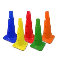 Pachołek gimnastyczny 42 cm z otworami - RÓŻNE KOLORY