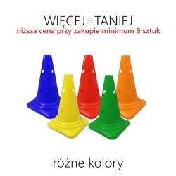 Pachołek gimnastyczny 30 cm z otworami - RÓŻNE KOLORY