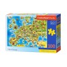 Puzzle 100 el. 40 x 29 cm MAPA EUROPY