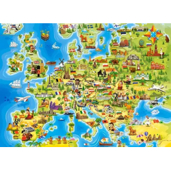 Puzzle 100 el. 40 x 29 cm MAPA EUROPY Puzzle 100 el. 40 x 29 cm MAPA EUROPY