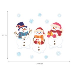 Dekoracja dwustronna - Wesołe bałwanki 12 elementów