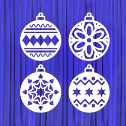 Dekoracja ażurowa - Bombki 4 elementy