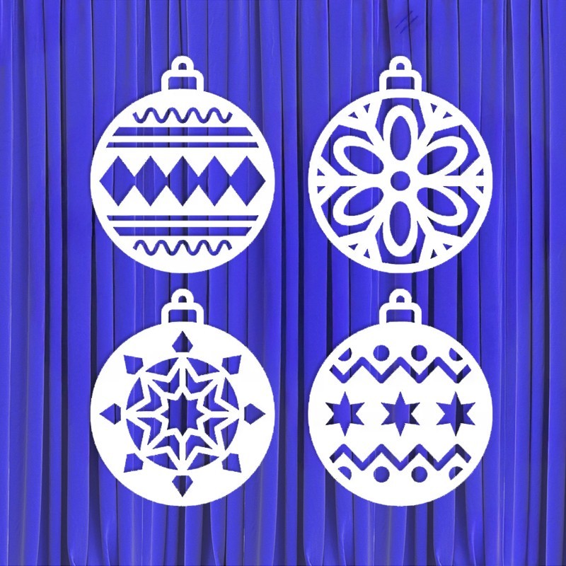 Dekoracja ażurowa - Bombki 4 elementy