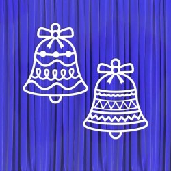 Dekoracja ażurowa - Dzwonki 2 elementy