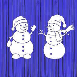 Dekoracja ażurowa - Bałwanki 2 elementy