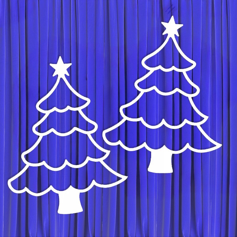 Dekoracja ażurowa - Choinki 2 elementy