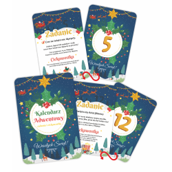 Kalendarz adwentowy KARTY - ZADANIA I CIEKWOSTKI