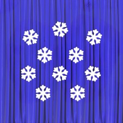 Dekoracja dwustronna - Śnieżynki małe 10 elementów