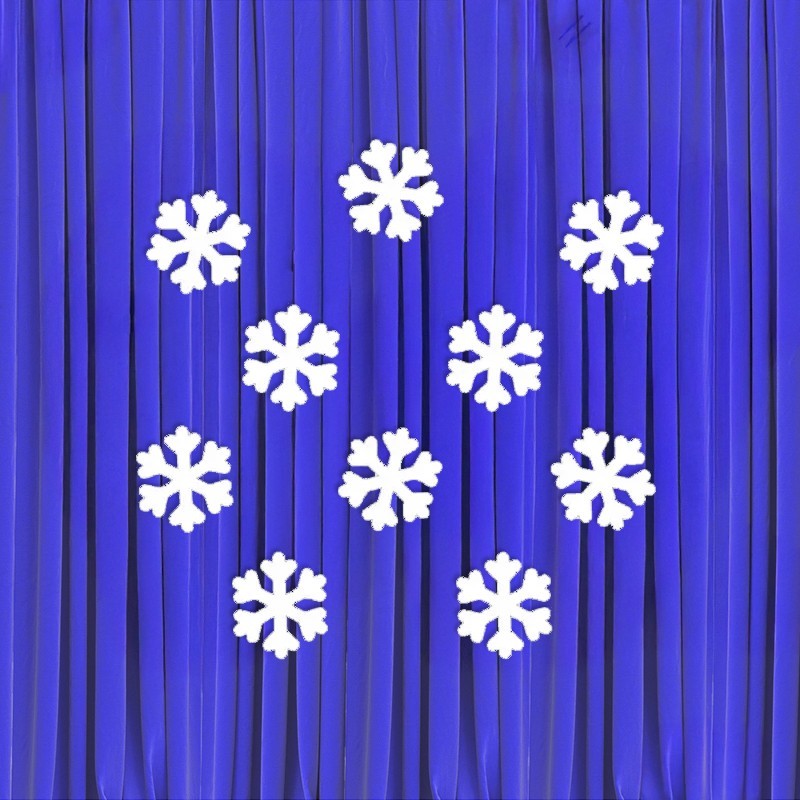 Dekoracja dwustronna - Śnieżynki małe 10 elementów