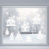 Dekoracja ażurowa - Zimowe miasteczko 20 elementów
