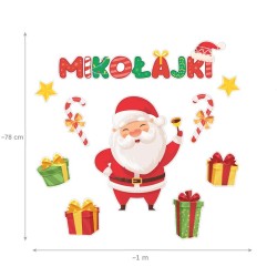 Dekoracja jednostronna - Mikołajki 10 elementów Dekoracja jednostronna - Mikołajki 10 elementów