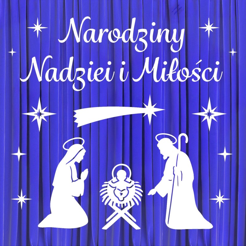 Dekoracja ażurowa - Szopka Jasełka Narodziny Nadziei i Miłości 34 elementy