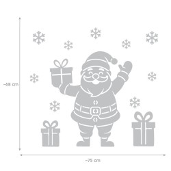 Dekoracja ażurowa - Wesoły Mikołaj 12 elementów