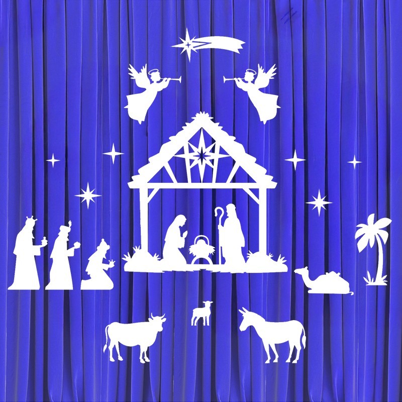 Dekoracja ażurowa - Szopka Jasełka 19 elementów