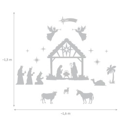 Dekoracja ażurowa - Szopka Jasełka 19 elementów