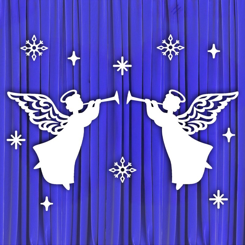 Dekoracja ażurowa - Szopka Jasełka Anioły 12 elementów