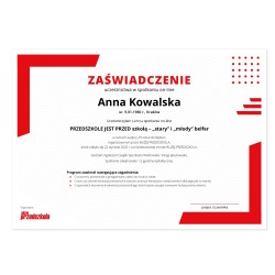 Zaświadczenie: Przedszkole jest PRZED szkołą – „stary” i „młody” belfer (PDF)