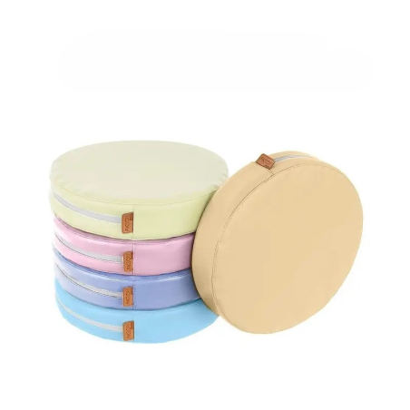Poduszki gr. 6 cm ekoskóra PREMIUM okrągłe, zestaw 5 szt. PASTELOWE
