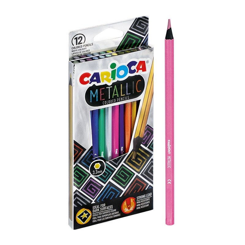 Kredki ołówkowe metaliczne 12 kolorów Carioca