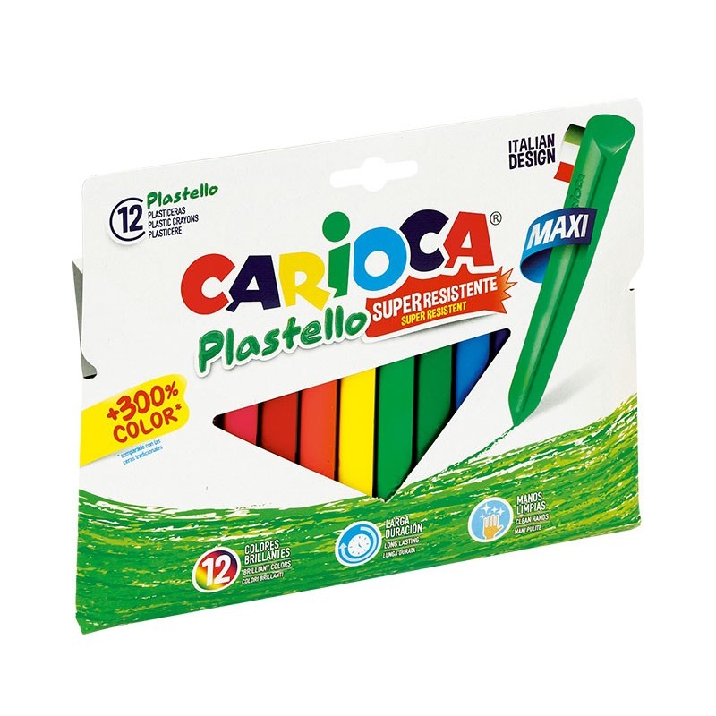 Kredki świecowe trójkątne 12 kolorów Carioca