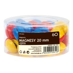 Magnesy mix kolorów 20 mm, 60 szt.