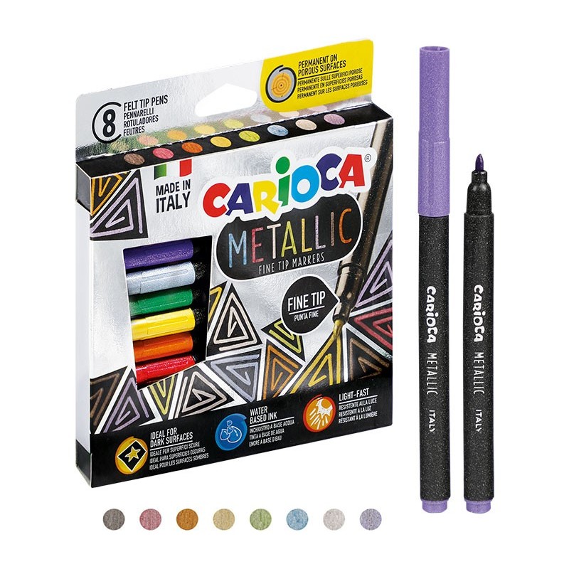 Pisaki metaliczne 8 kolorów Carioca