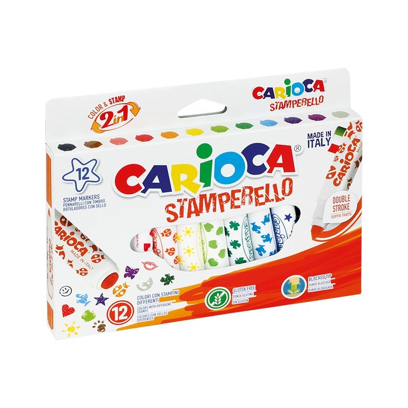 Pisaki stemple 12 kolorów Carioca